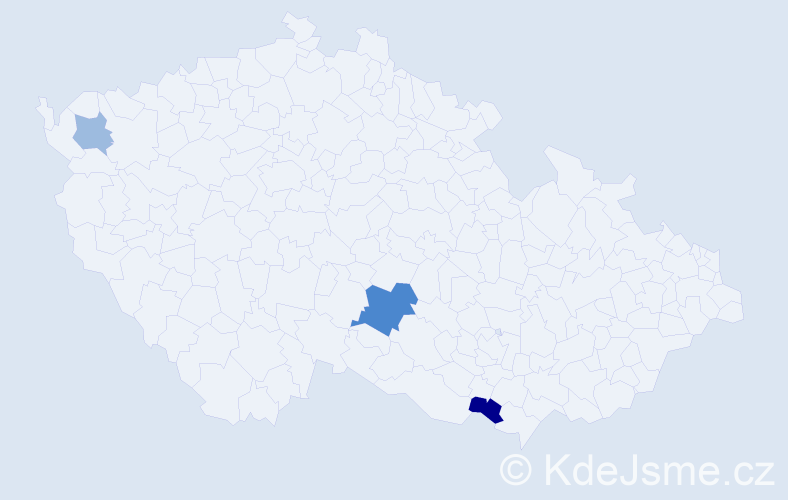 Příjmení: 'Plvanová', počet výskytů 7 v celé ČR