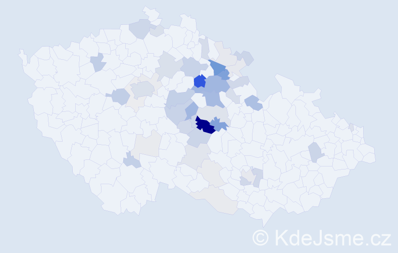 Příjmení: 'Kvaček', počet výskytů 149 v celé ČR