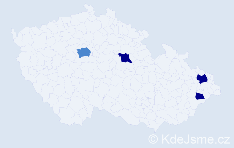 Příjmení: 'Piščeková', počet výskytů 10 v celé ČR