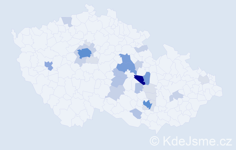 Příjmení: 'Findejsová', počet výskytů 101 v celé ČR