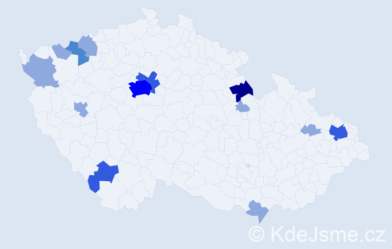 Příjmení: 'Országh', počet výskytů 29 v celé ČR