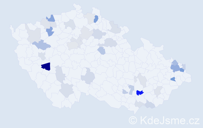 Příjmení: 'Gulová', počet výskytů 76 v celé ČR