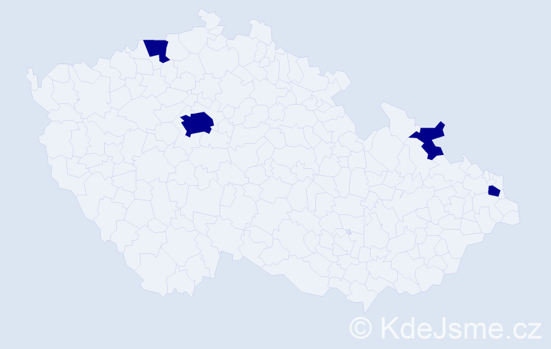 Příjmení: 'Galik', počet výskytů 4 v celé ČR