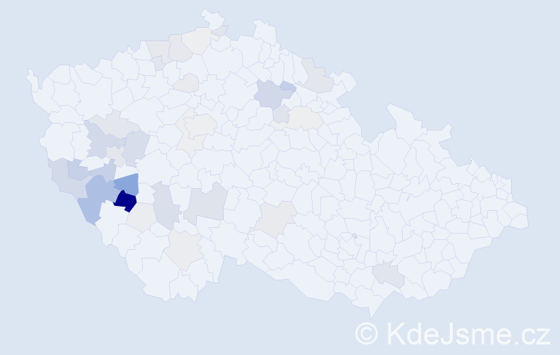 Příjmení: 'Vondryska', počet výskytů 103 v celé ČR