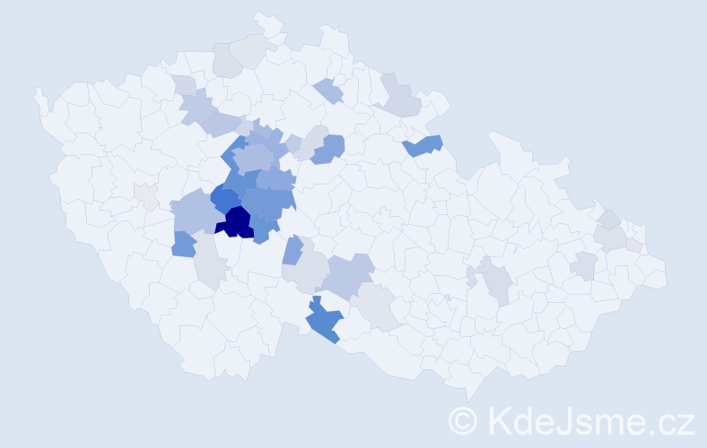 Příjmení: 'Zamrazilová', počet výskytů 147 v celé ČR