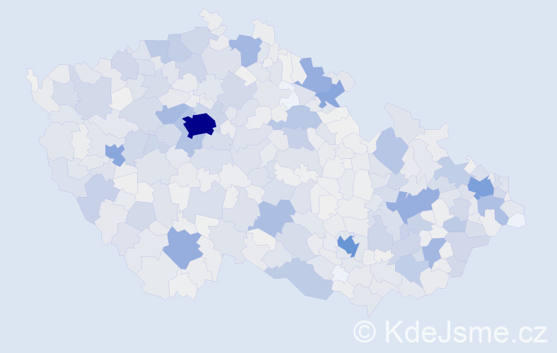 Příjmení: 'Vlček', počet výskytů 6900 v celé ČR