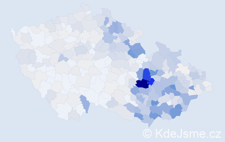 Příjmení: 'Zemánek', počet výskytů 1692 v celé ČR