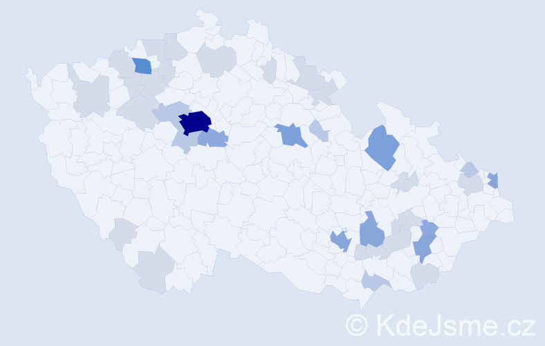 Příjmení: 'Hilbertová', počet výskytů 89 v celé ČR
