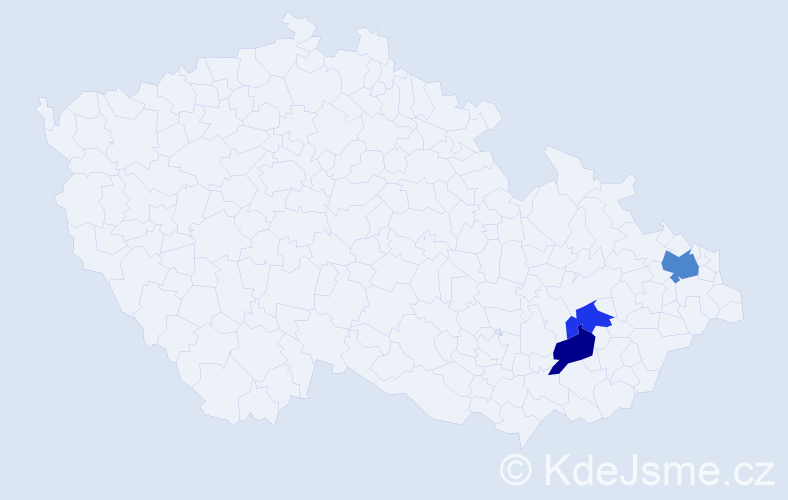 Příjmení: 'Perdykula', počet výskytů 13 v celé ČR