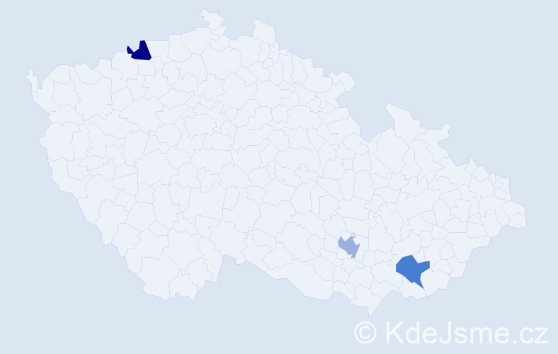 Příjmení: 'Záhonková', počet výskytů 3 v celé ČR