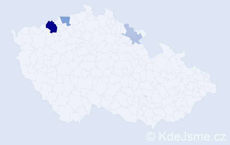 Příjmení: 'Reihsová', počet výskytů 14 v celé ČR