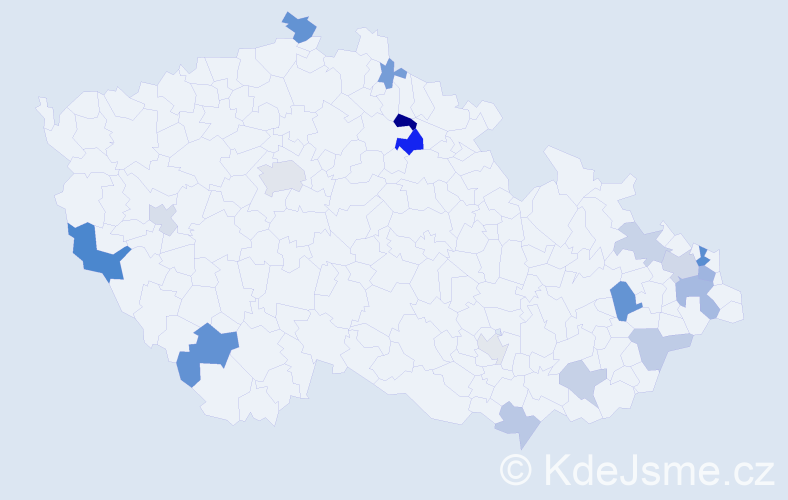 Příjmení: 'Burdejová', počet výskytů 32 v celé ČR
