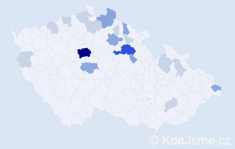 Příjmení: 'Skákalová', počet výskytů 50 v celé ČR