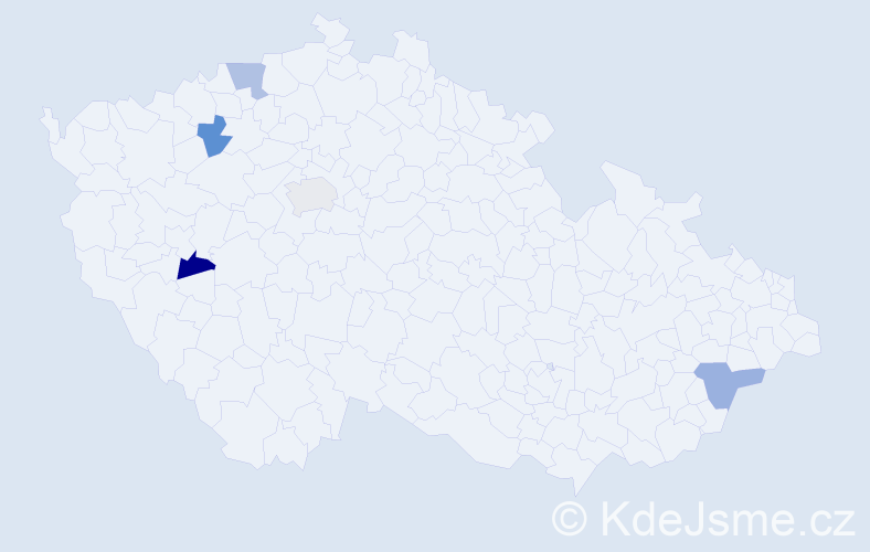 Příjmení: 'León', počet výskytů 5 v celé ČR