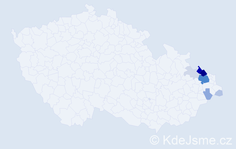 Příjmení: 'Kotzur', počet výskytů 45 v celé ČR