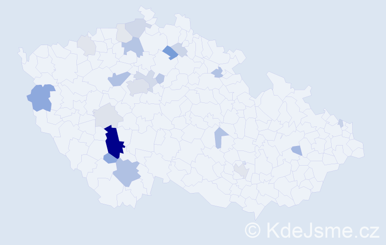 Příjmení: 'Ciboch', počet výskytů 69 v celé ČR