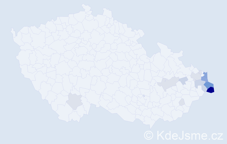 Příjmení: 'Marszalková', počet výskytů 61 v celé ČR