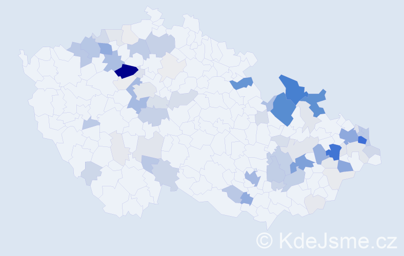 Příjmení: 'Pokuta', počet výskytů 377 v celé ČR