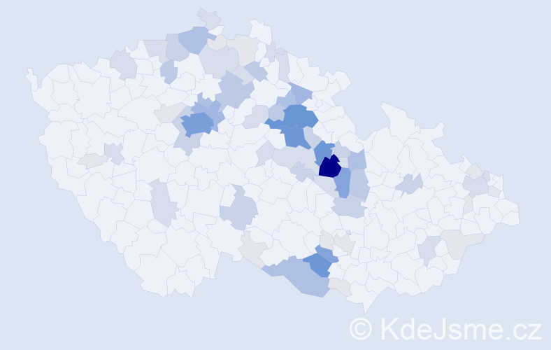 Příjmení: 'Bisová', počet výskytů 247 v celé ČR