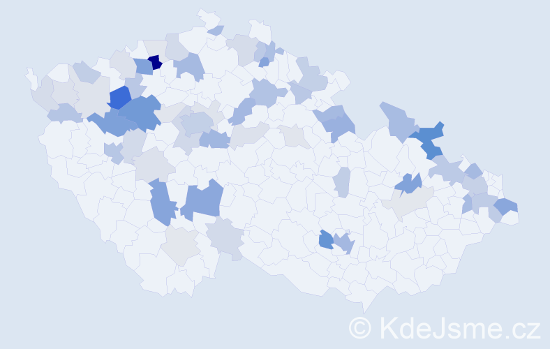 Příjmení: 'Ivanovová', počet výskytů 148 v celé ČR