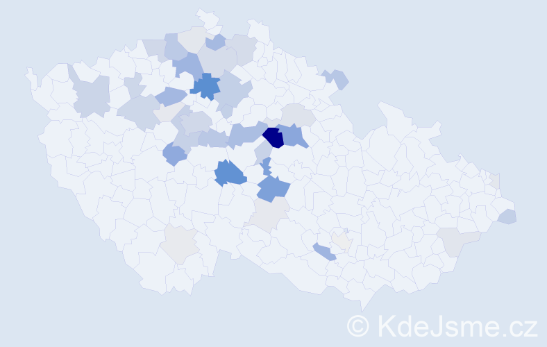 Příjmení: 'Vozáb', počet výskytů 127 v celé ČR