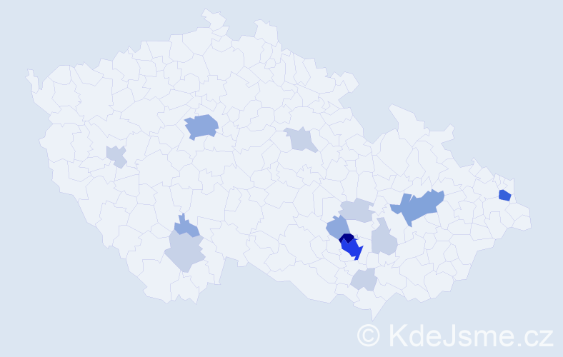 Příjmení: 'Cebák', počet výskytů 42 v celé ČR