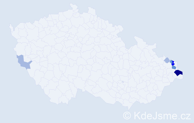 Příjmení: 'Svider', počet výskytů 24 v celé ČR