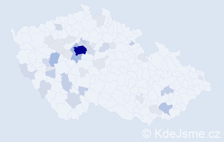 Příjmení: 'Kec', počet výskytů 95 v celé ČR
