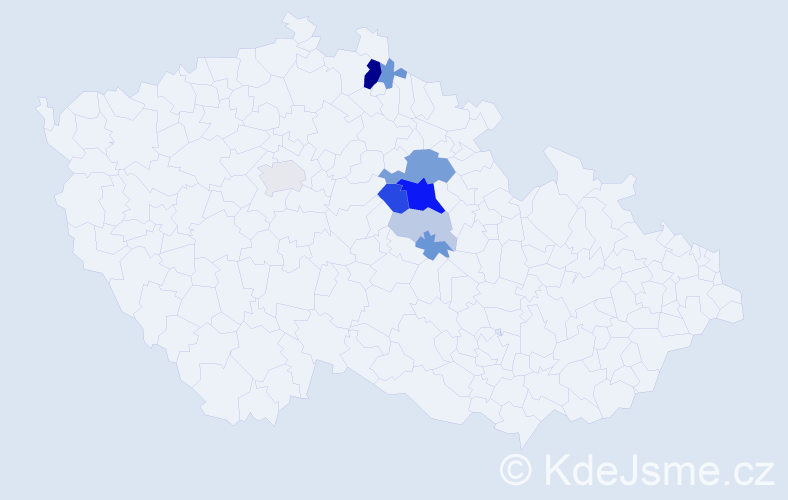 Příjmení: 'Frosch', počet výskytů 27 v celé ČR