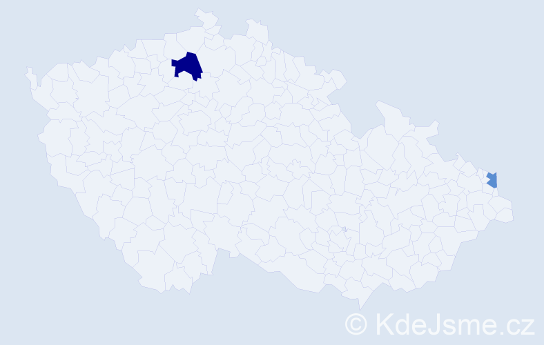 Příjmení: 'Krčula', počet výskytů 3 v celé ČR