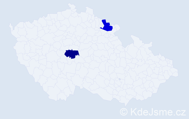 Příjmení: 'Kačengová', počet výskytů 4 v celé ČR