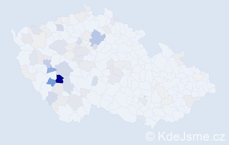 Příjmení: 'Vonášek', počet výskytů 209 v celé ČR