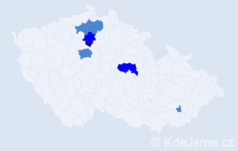 Příjmení: 'Pförtner', počet výskytů 11 v celé ČR