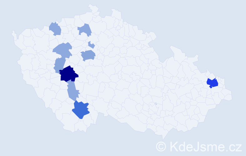 Příjmení: 'Bulinová', počet výskytů 29 v celé ČR