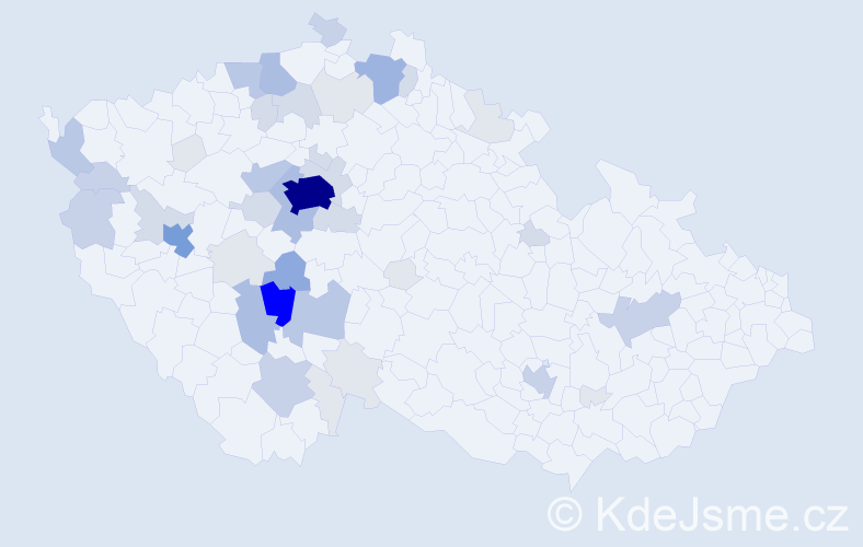 Příjmení: 'Mikota', počet výskytů 163 v celé ČR