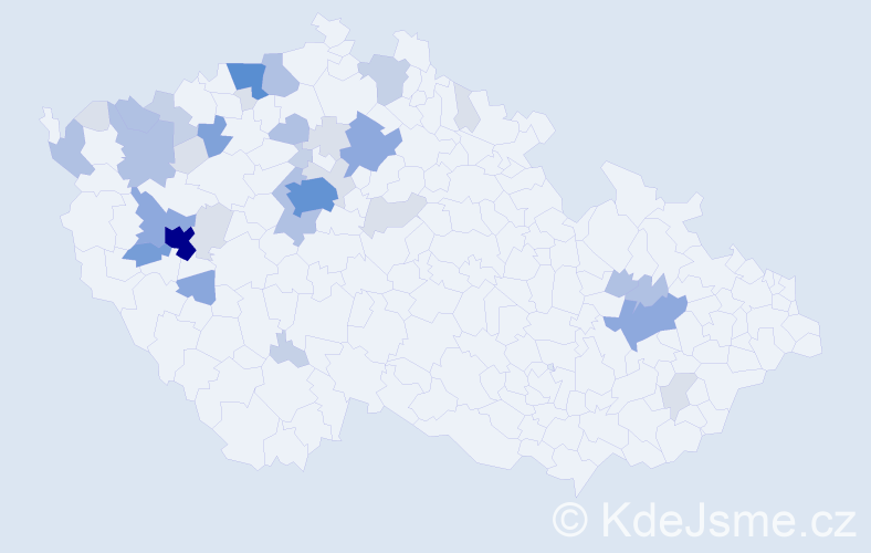 Příjmení: 'Langmaierová', počet výskytů 113 v celé ČR