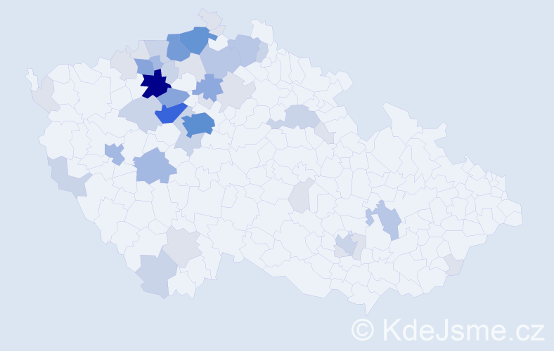 Příjmení: 'Aulický', počet výskytů 139 v celé ČR
