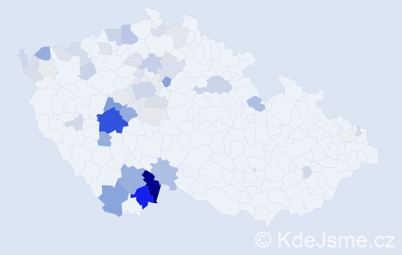 Příjmení: 'Kalátová', počet výskytů 195 v celé ČR
