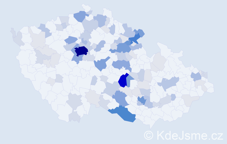Příjmení: 'Dítětová', počet výskytů 351 v celé ČR