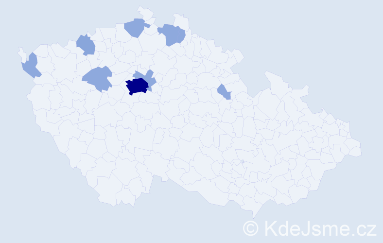 Příjmení: 'Musich', počet výskytů 18 v celé ČR