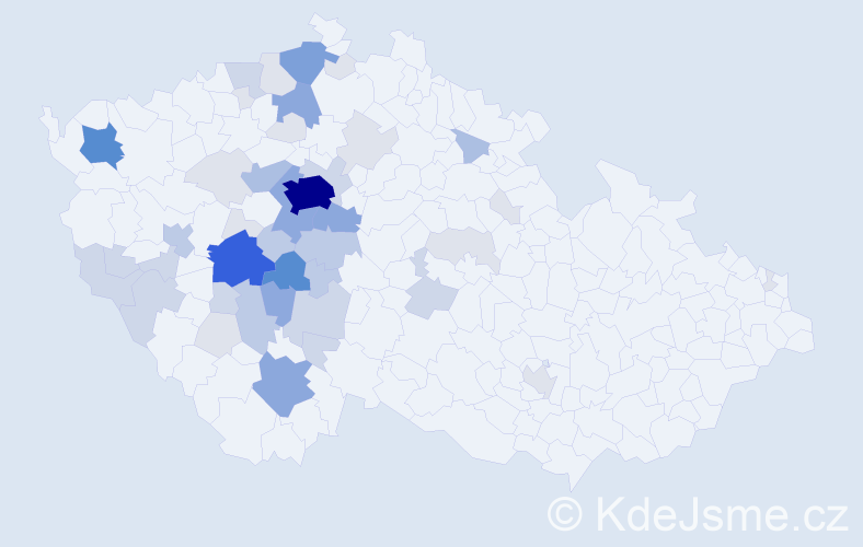 Příjmení: 'Čedíková', počet výskytů 163 v celé ČR