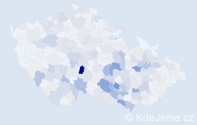 Příjmení: 'Kršková', počet výskytů 869 v celé ČR