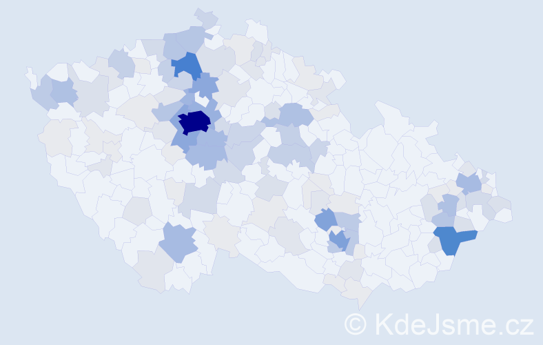 Příjmení: 'Srba', počet výskytů 497 v celé ČR