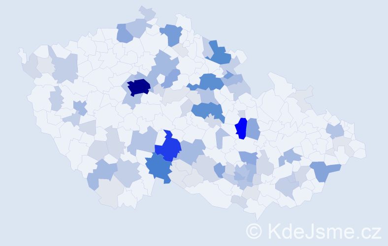 Příjmení: 'Houser', počet výskytů 348 v celé ČR