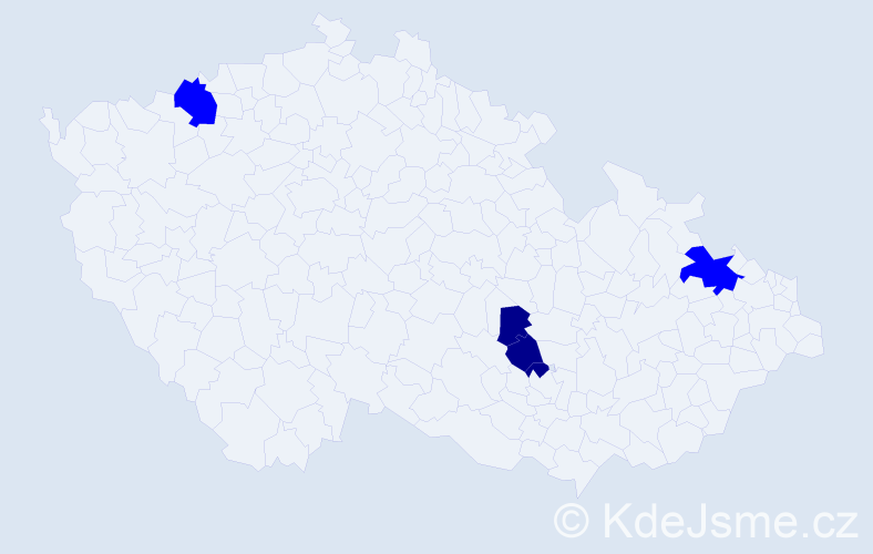 Příjmení: 'Vaša', počet výskytů 8 v celé ČR