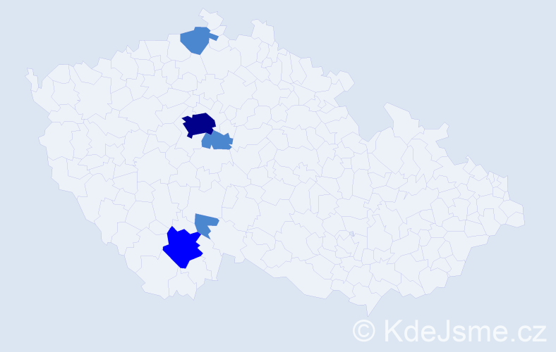 Příjmení: 'Starčevská', počet výskytů 8 v celé ČR