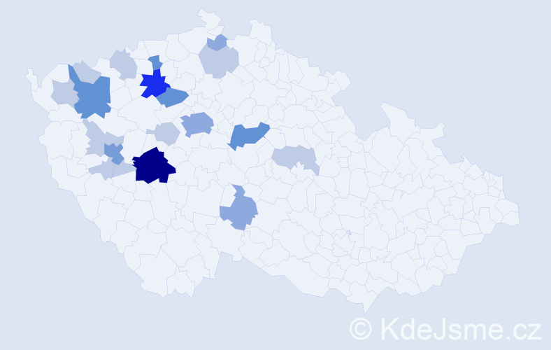 Příjmení: 'Záborec', počet výskytů 51 v celé ČR