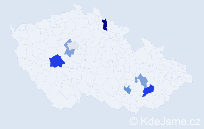 Příjmení: 'Karkan', počet výskytů 12 v celé ČR