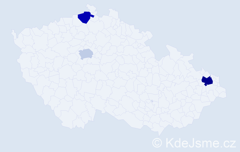 Příjmení: 'Honeiserová', počet výskytů 5 v celé ČR