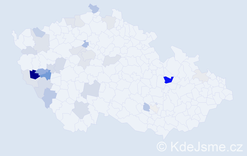 Příjmení: 'Falout', počet výskytů 87 v celé ČR